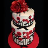 Black and Red themed Cake