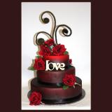 3 Tier Valentine Love Cake