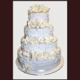 4 tier white wedding cake
